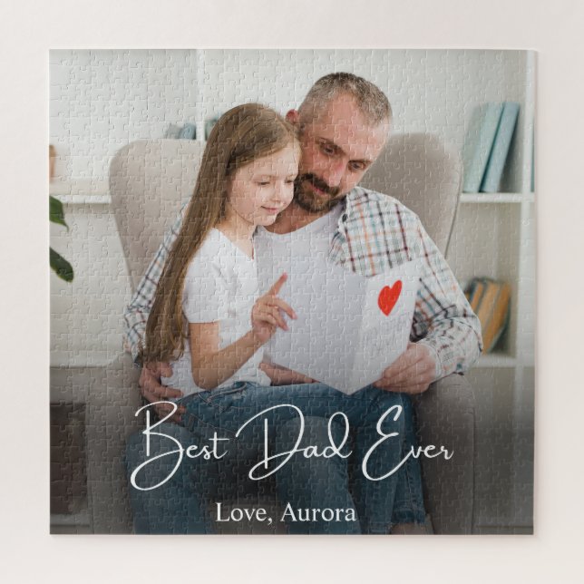 Best Dad Ever Personalised Photo Jigsaw Puzzle (Vertical)