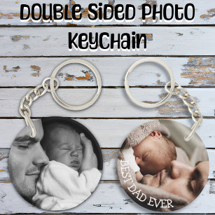 Best Dad Ever Personalised Photo Key Chain