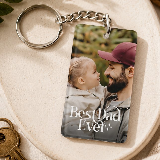 Best Dad Ever Personalised Photo Key Ring (Creator Uploaded)
