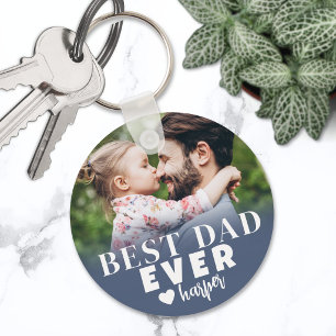 Best Dad Ever Personalised Photo Key Ring