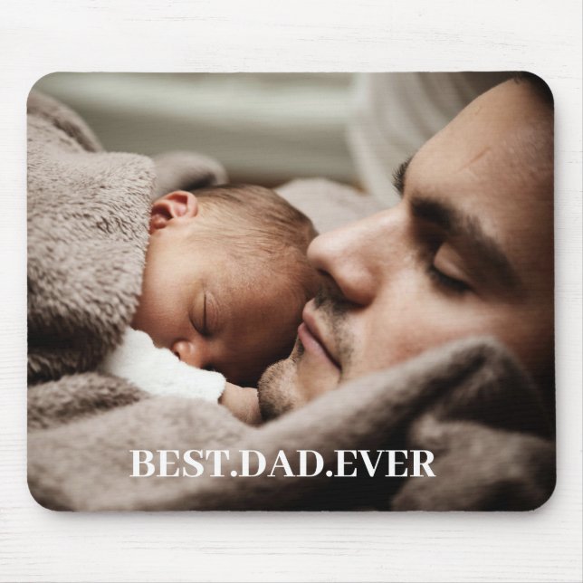 Best Dad Ever Personalised Photo Mouse Pad (Front)