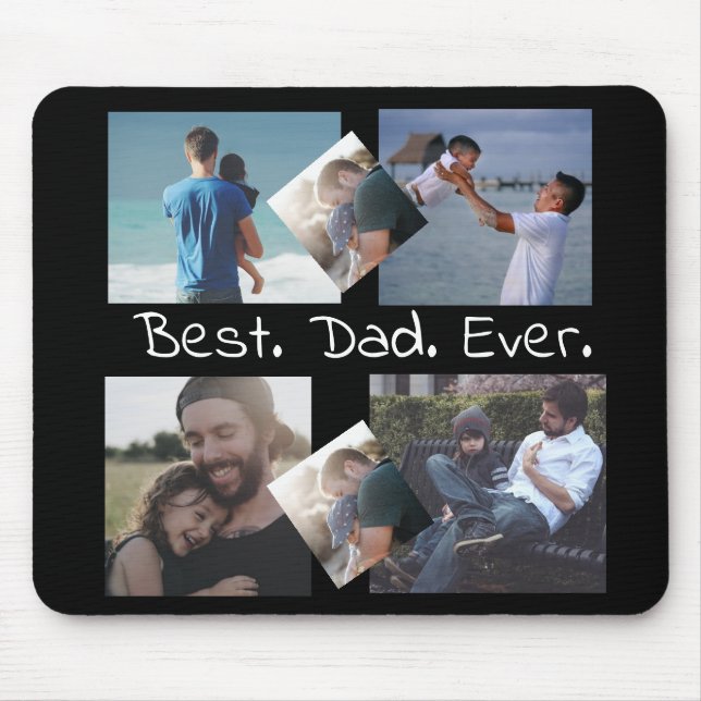 Best Dad Ever, Personalised Photo Mouse Pad (Front)