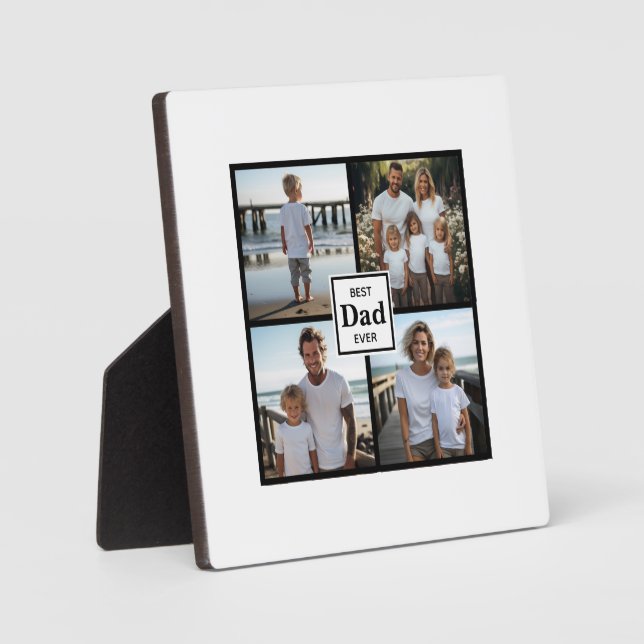 Best dad ever personalised photo  plaque (Front)