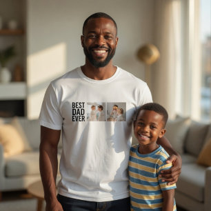 Best Dad Ever Personalised Photo T-Shirt   Custom 