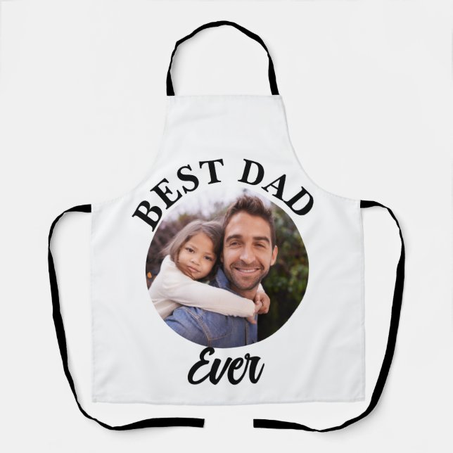 Best Dad Ever Personalised Photo Template Apron (Front)