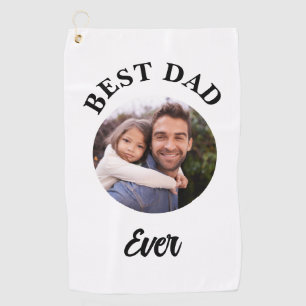Best Dad Ever Personalised Photo Template Golf Towel