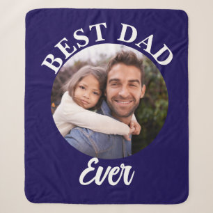 Best Dad Ever Personalised Photo Template Sherpa Blanket