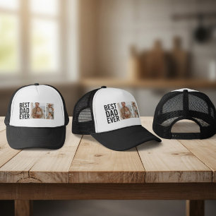 Best Dad Ever Personalised Photo Trucker Hat