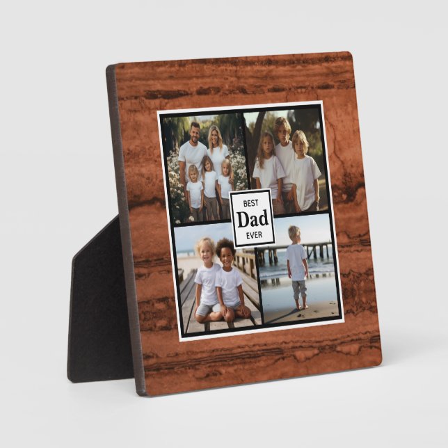 Best dad ever personalised terracotta template  plaque (Front)