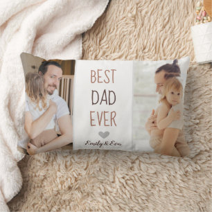"Best Dad Ever" Personalised Throw Pillow