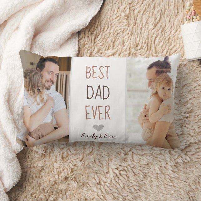 "Best Dad Ever" Personalised Throw Pillow  (Blanket)