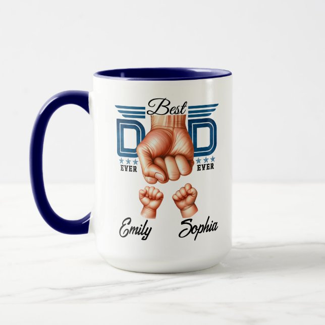Best Dad Ever Personalized | Custom Father’s Day Mug (Left)