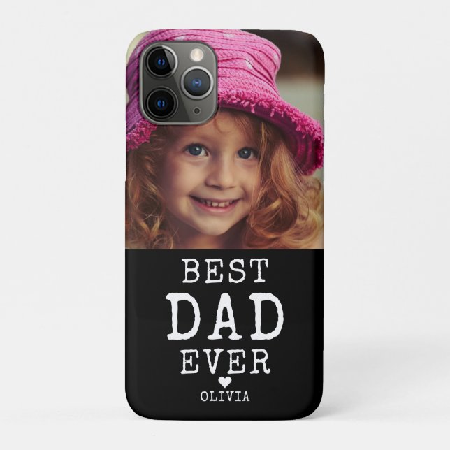 Best Dad Ever Personalized Photo Case-Mate iPhone Case (Back)