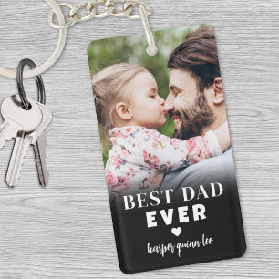 Best Dad Ever Personalized Photo Key Ring