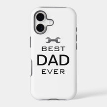 Best Dad Ever Phone Case with Wrench Icon