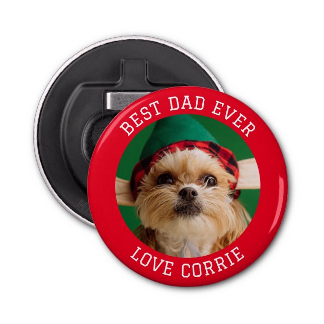 Best Dad Ever Photo Bottle Opener (Front)
