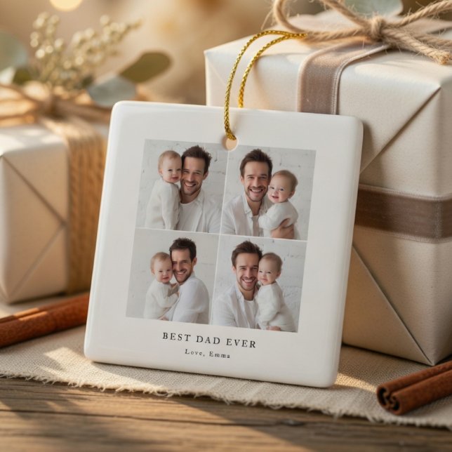 Best Dad Ever Photo  Ceramic Ornament (Creator Uploaded)