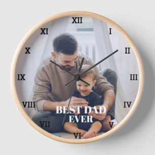 Best Dad Ever Photo Collage Create Your Own Clock