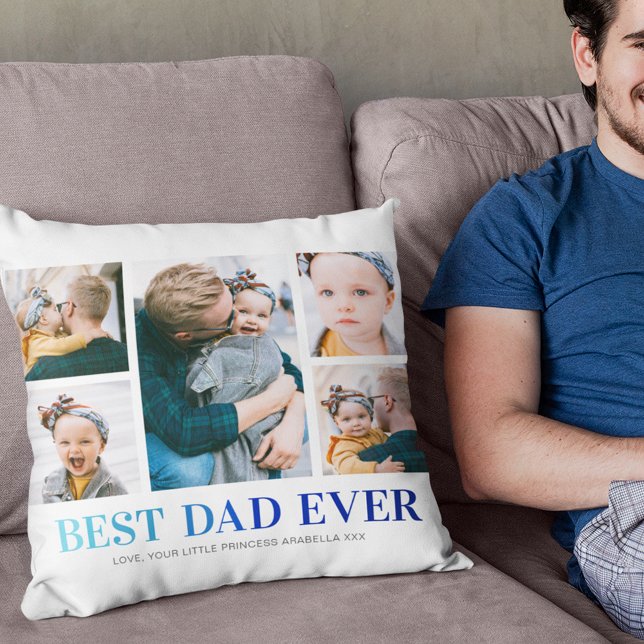 Best Dad Ever Photo Collage Cushion (Creator Uploaded)