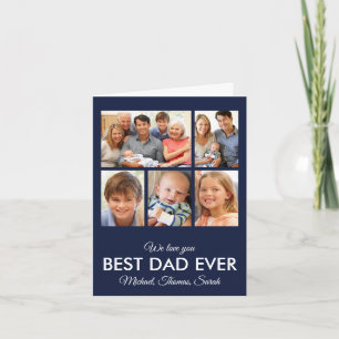 Best Dad Ever Photo Collage Fathers Day Card