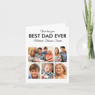 Best Dad Ever Photo Collage Fathers Day Card
