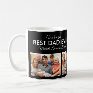 Best Dad Ever Photo Collage Fathers Day Coffee Mug