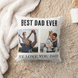 Best Dad Ever Photo Collage Father's day Gift Cushion