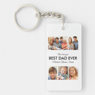 Best Dad Ever Photo Collage Fathers Day Key Ring