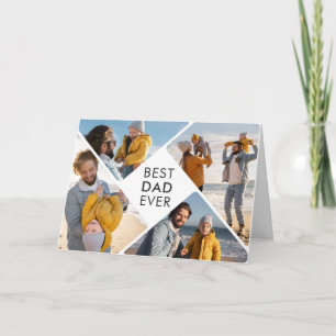 Best Dad Ever Photo Collage Happy Father's Day Card