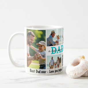 Best Dad Ever Photo Collage, Personalised, Family Coffee Mug