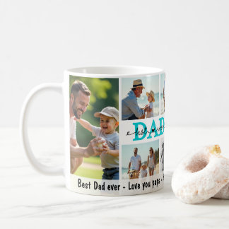Best Dad Ever Photo Collage, Personalised, Family Coffee Mug