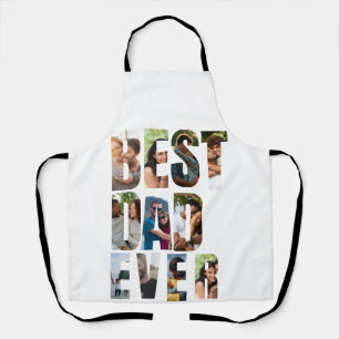 Best Dad Ever Photo Collage Placeholder Template Apron