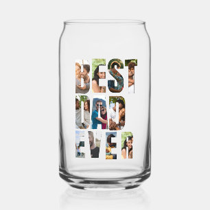 Best Dad Ever   Photo Collage Placeholder Template Can Glass