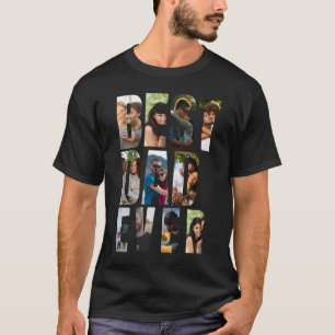 Best Dad Ever Photo Collage Placeholder Template T-Shirt