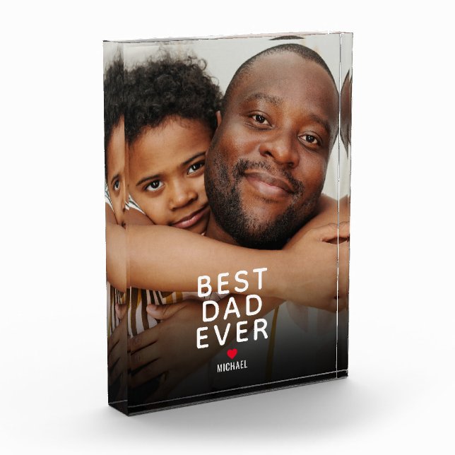 Best Dad Ever Photo Father's Day Block (Left)