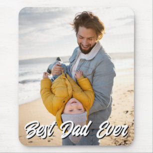 Best Dad Ever Photo Fathers Day Gift Mouse Pad