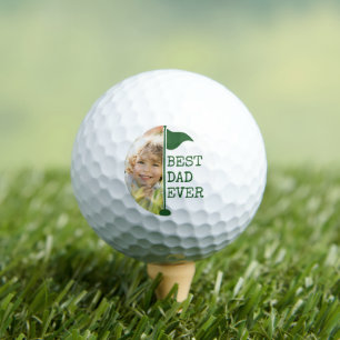 Best Dad Ever Photo Golf Flag Golf Balls