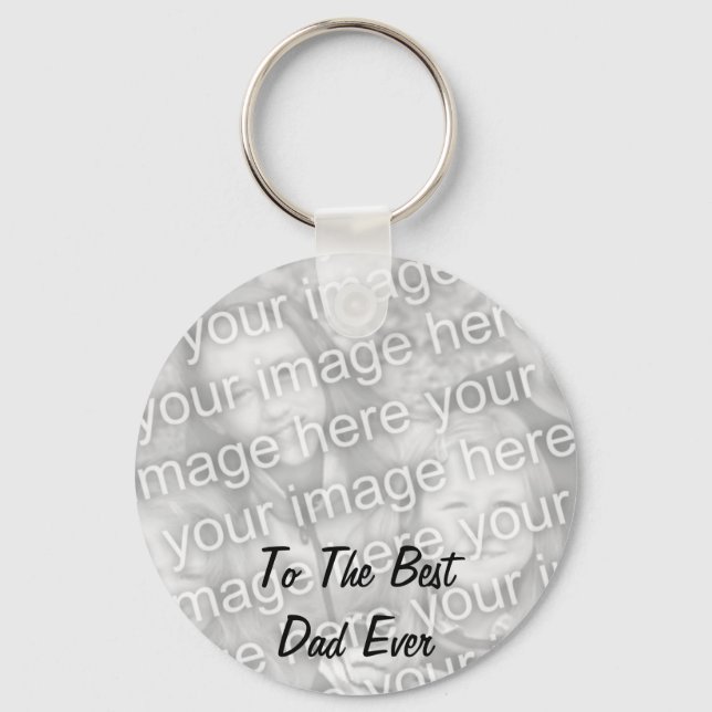 BEST DAD EVER PHOTO KEYCHAIN TEMPLATE (Front)