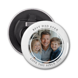 Best dad Ever Photo magnet Bottle Opener