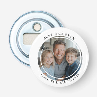 Best dad Ever Photo magnet Bottle Opener