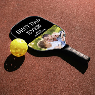 Best Dad EVER Photo Modern Father's day Custom Pickleball Paddle