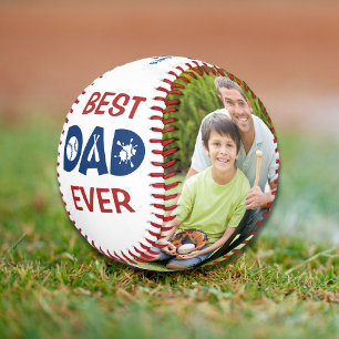 Best Dad Ever Photo Personalised Name Custom Baseb Baseball