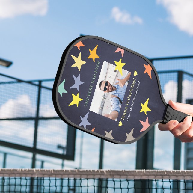Best dad ever photo personalised  pickleball paddle (Creator Uploaded)