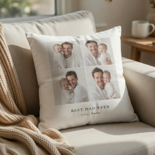 Best Dad Ever Photo   Personalized Father’s Day Cushion