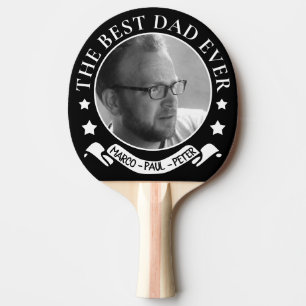 Best dad ever photo ping pong paddle