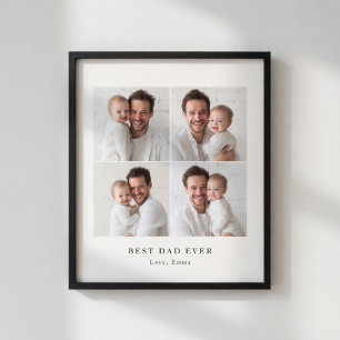 Best Dad Ever Photo Poster   Personalized Gift 