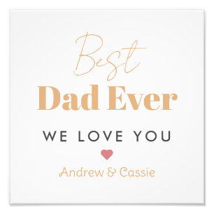 Best dad ever photo print