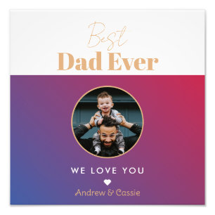 Best dad ever photo print