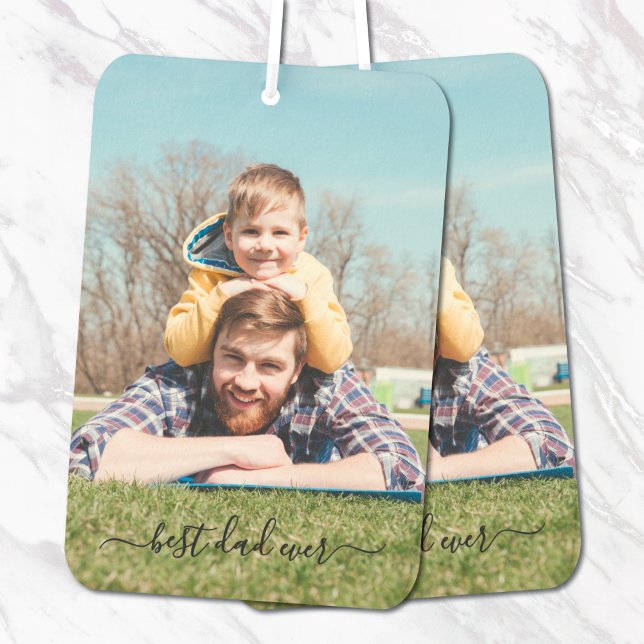 Best Dad Ever Photo Script Air Freshener (Creator Uploaded)
