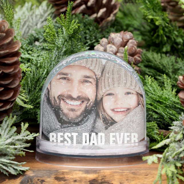 Best dad ever photo snowglobe (Winter)